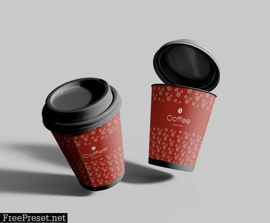 Coffee Cups Mockup BT4X2GB