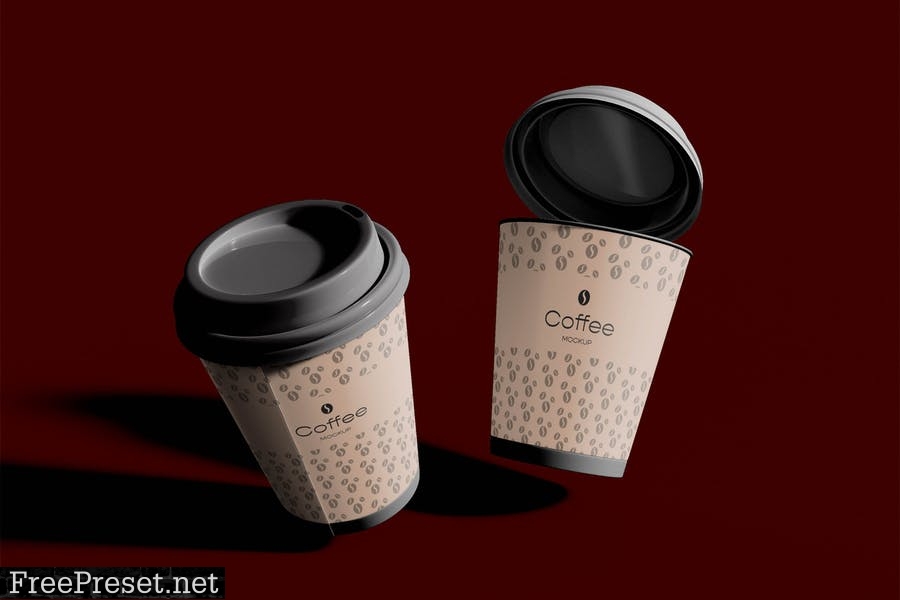 Coffee Cups Mockup BT4X2GB