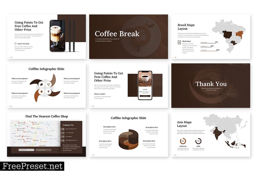 Coffibe - Minimalist Powerpoint Template 6GDPTTN