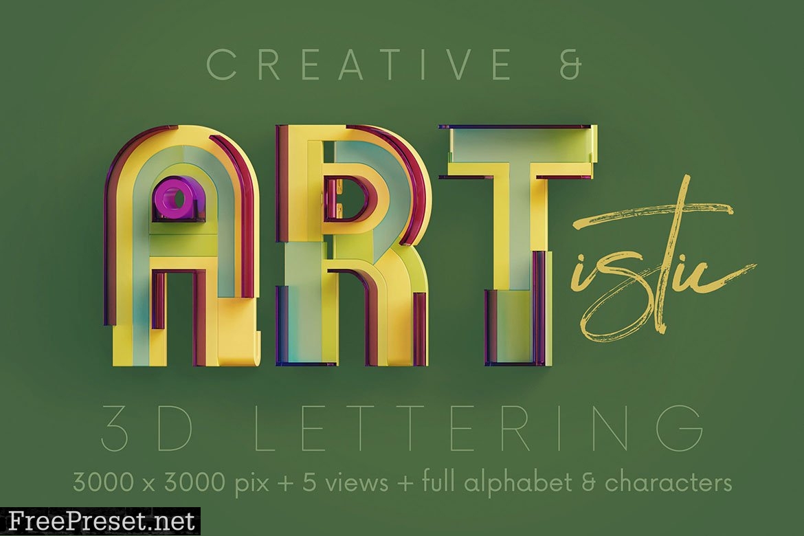 Colorful Plastic - 3D Lettering 7079811