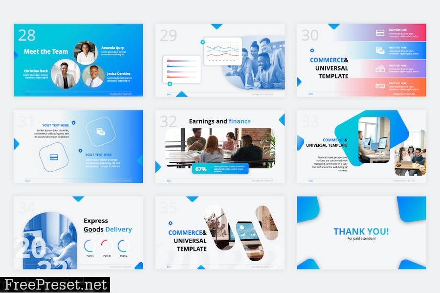 Commerce PowerPoint Presentation Template 26TZ9L6