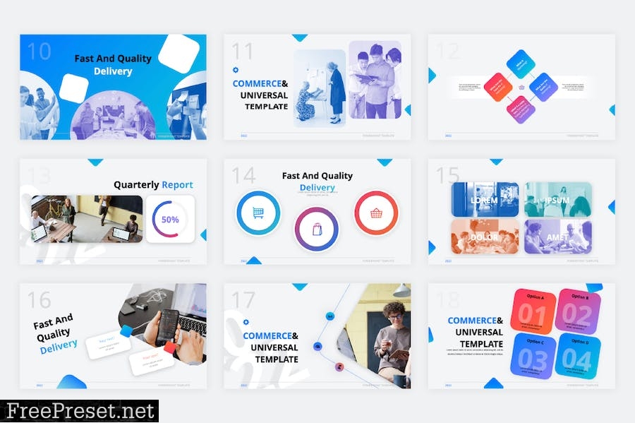 Commerce PowerPoint Presentation Template 26TZ9L6