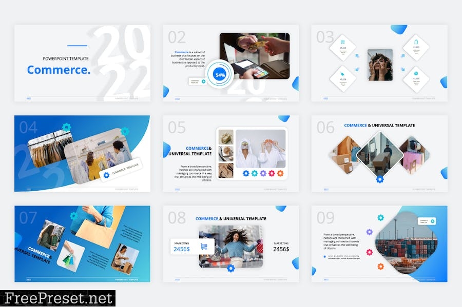 Commerce PowerPoint Template LMETV3W