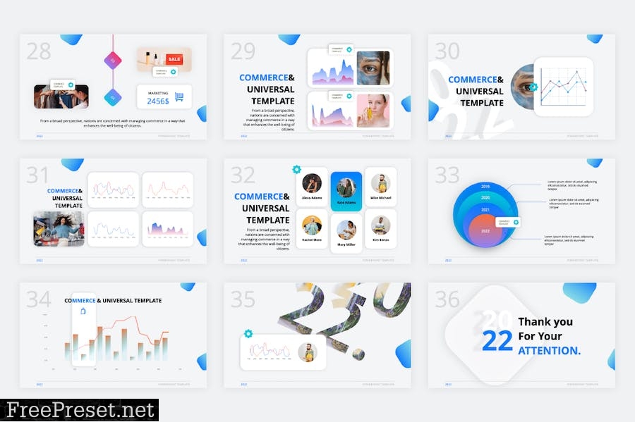 Commerce PowerPoint Template LMETV3W