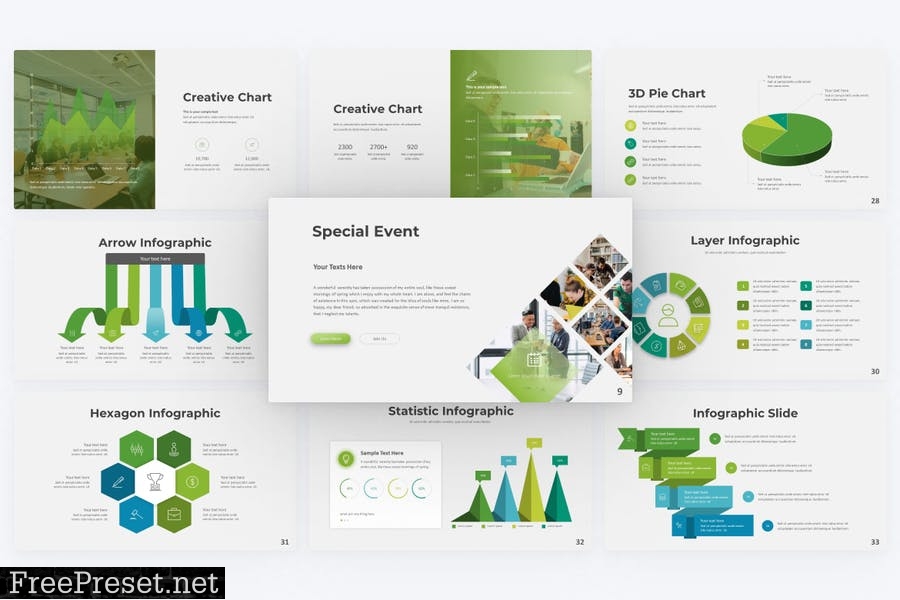 Commission Business PowerPoint Template DBV2X72