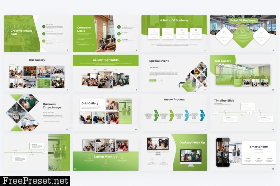 Commission Business PowerPoint Template DBV2X72