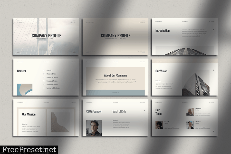 Company Profile Minimalist PowerPoint Presentation KRMYRY3