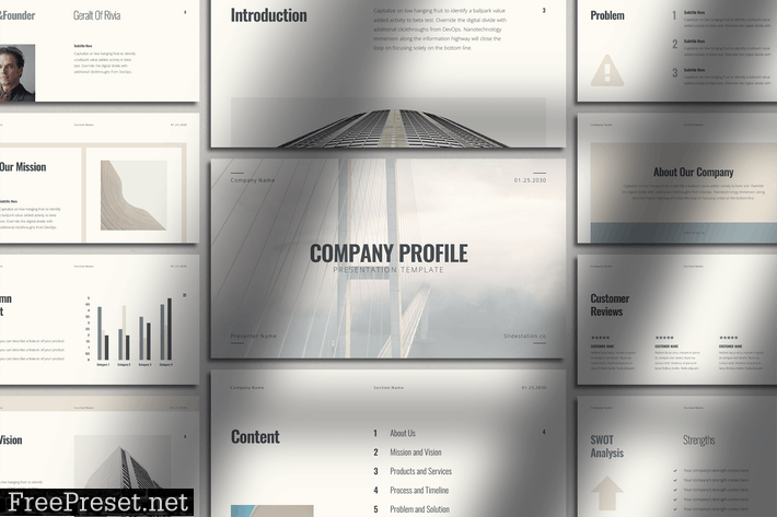 Company Profile Minimalist PowerPoint Presentation KRMYRY3