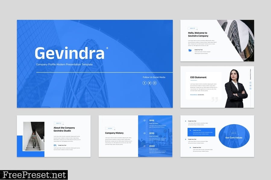 Company Profile Modern PowerPoint Template Z7NLNCD