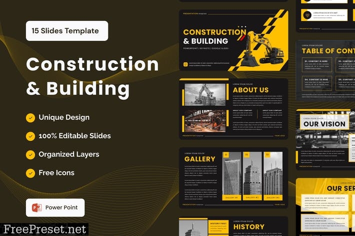 Construction Building Presentation Template Y7P69C8