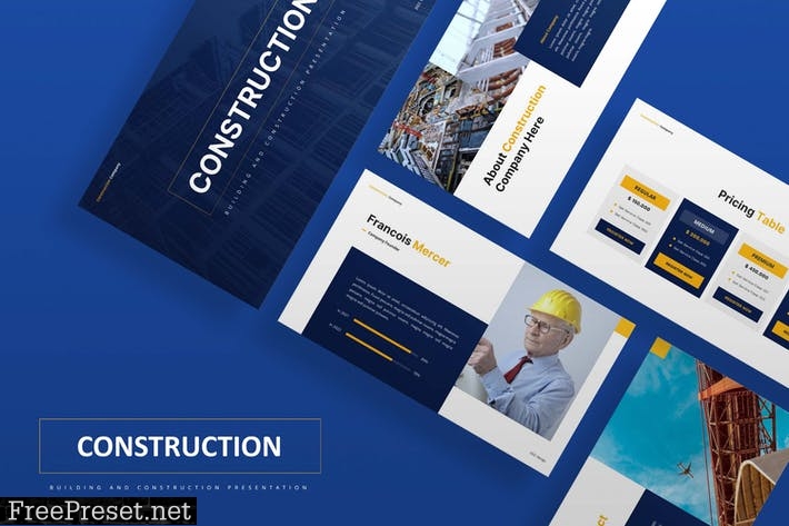 Construction - Powerpoint Presentation Template VXS73CF