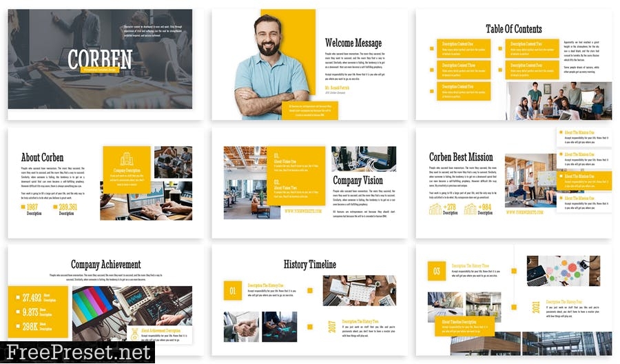 Corben - Business Template Prensentation 252JBGG