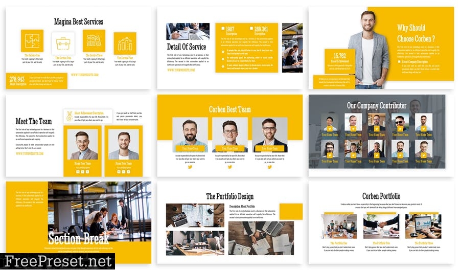 Corben - Business Template Prensentation 252JBGG