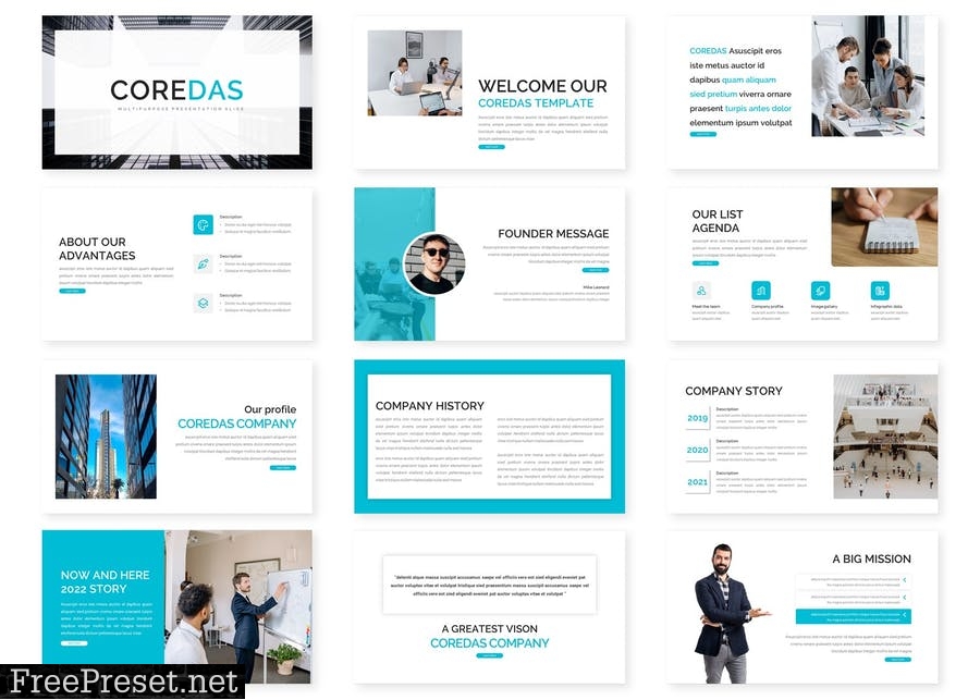 Coredas - Business Powerpoint Template ZTW7APY