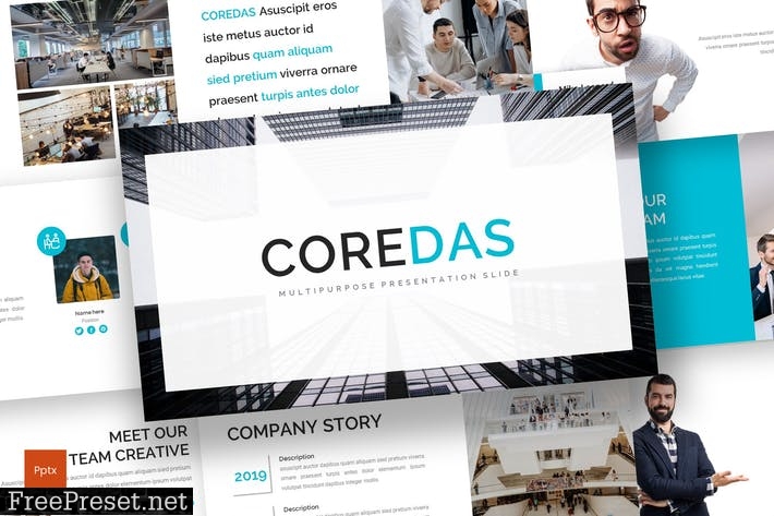 Coredas - Business Powerpoint Template ZTW7APY