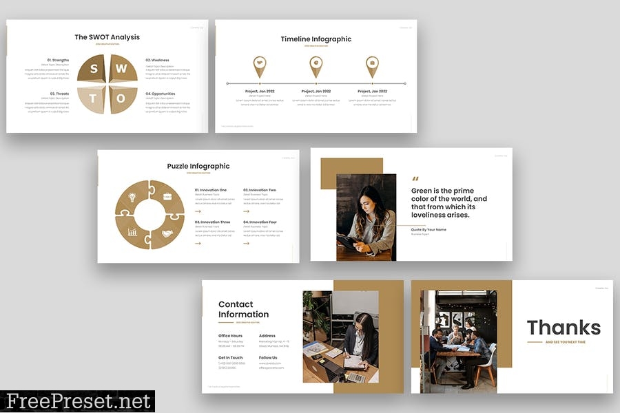 Coretta - Creative Elegant Powerpoint 3J22745