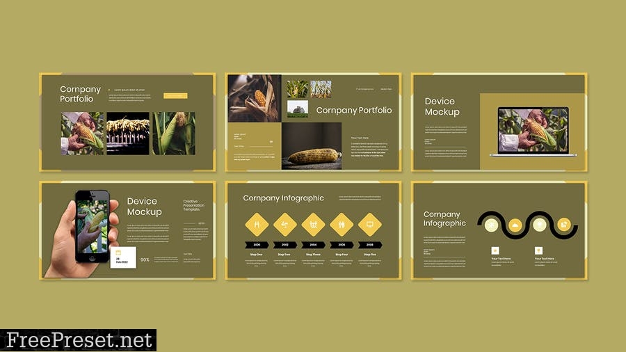 Cornpany Business Presentation PowerPoint Template Q9ETY9D