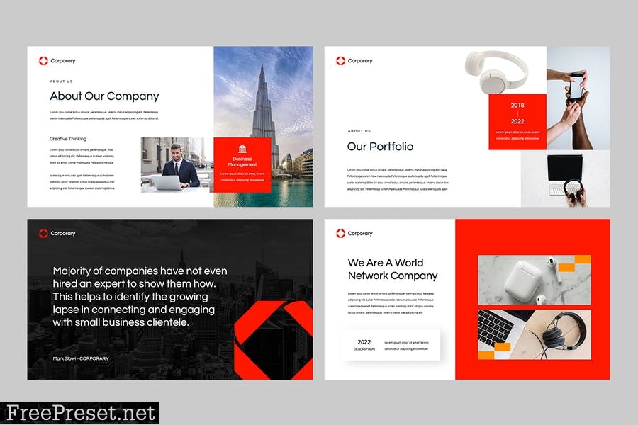 CORPORARY - Business Powerpoint Template ATY2NUF