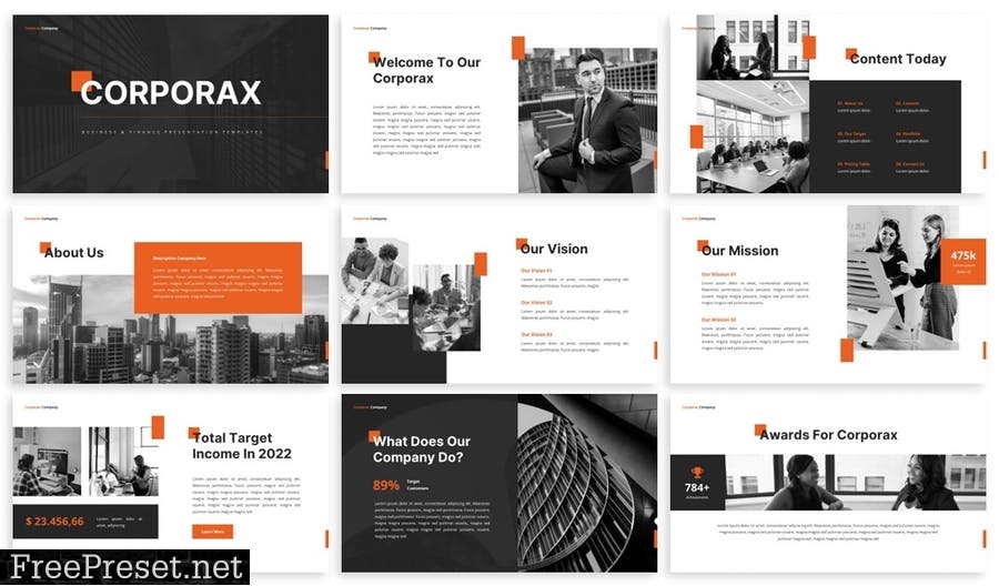 Corporax - Powerpoint Presentation Template RH6UQK3