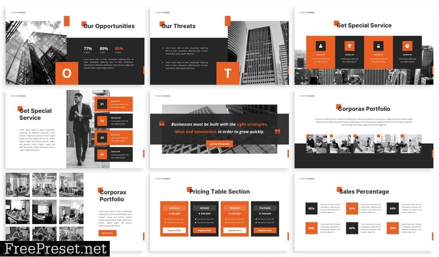 Corporax - Powerpoint Presentation Template RH6UQK3