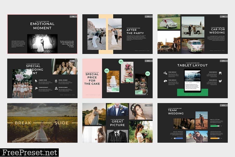 Corridoio : Wedding Organizer Powerpoint Template PXR6TE