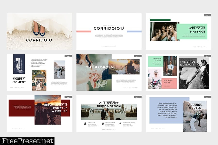 Corridoio : Wedding Organizer Powerpoint Template PXR6TE