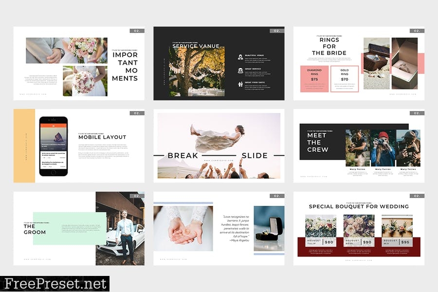 Corridoio : Wedding Organizer Powerpoint Template PXR6TE