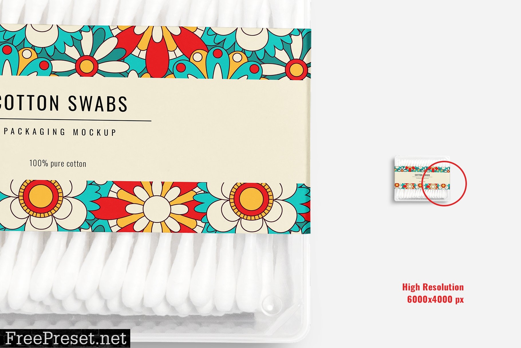 Cotton Swabs Pack Branding Mockup 7116038