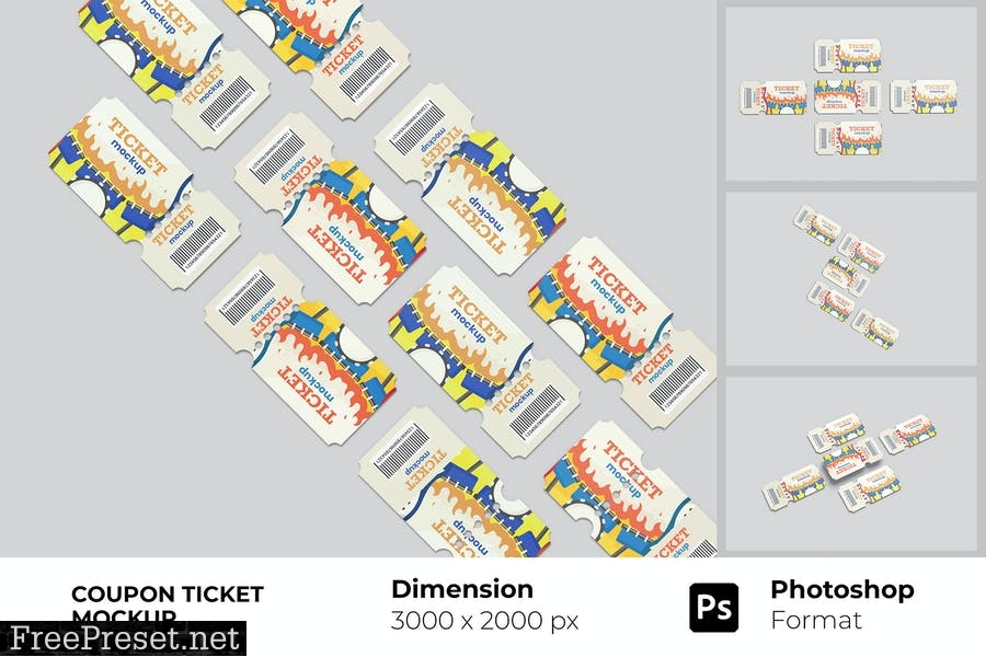 Coupon Ticket Mockup