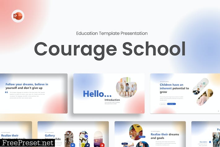 Courage Colorful Creative Education Presentation RH6MDLX