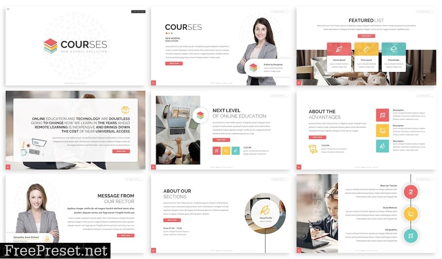 Courses - Education Prensentation Template 4549TL6