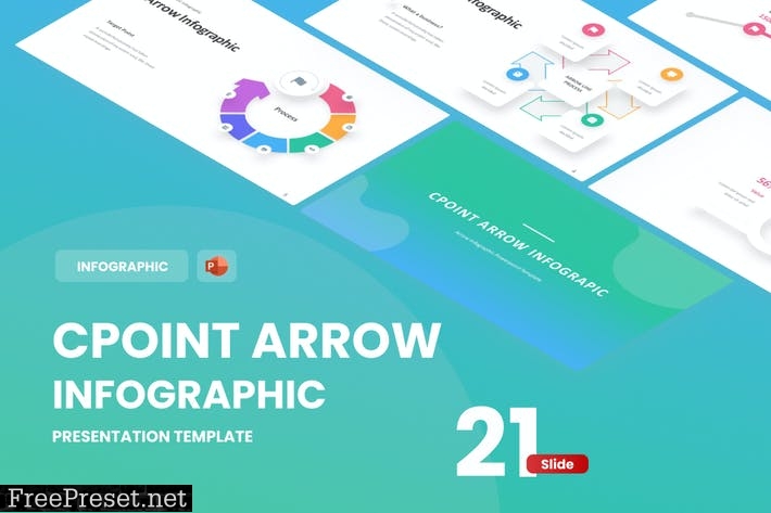 Cpoint Arrow Infographic PowerPoint Template FJCYAG4