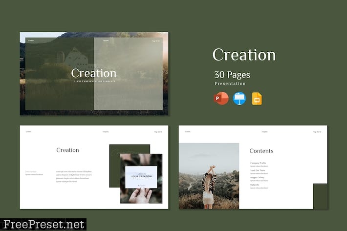 Creation - Presentation Template GJ4GX4E