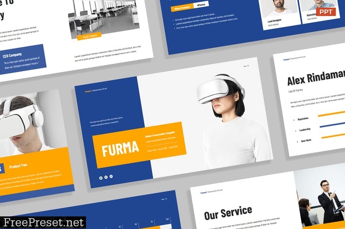 Creative Blue Yellow Business Company Profile UL9U992