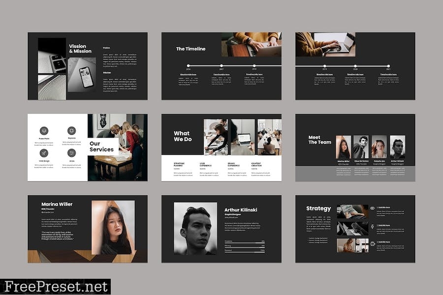 Creative Business Google Slides Template RB6J2LX