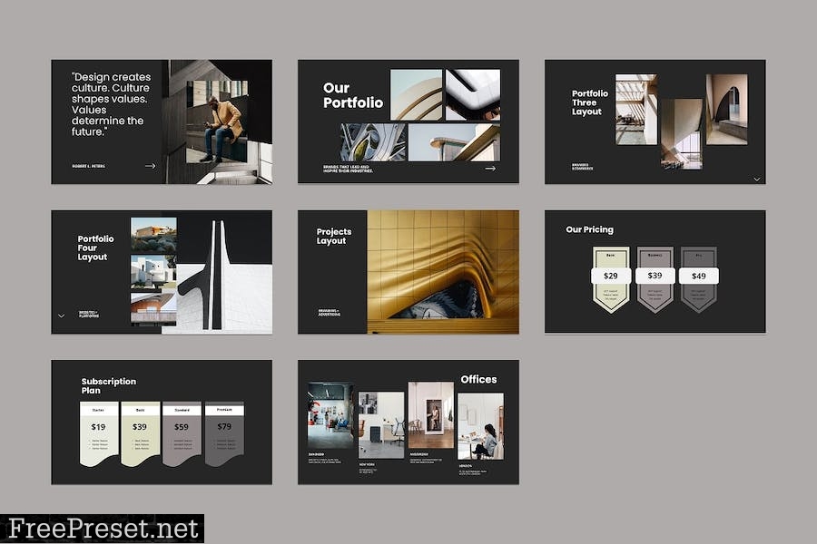 Creative Business Google Slides Template RB6J2LX