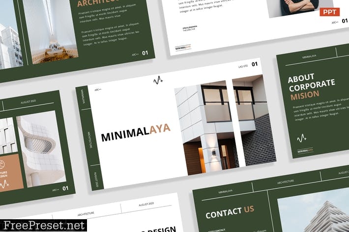 Creative Dark Green Brown Company Profile 011 NLEBPVT