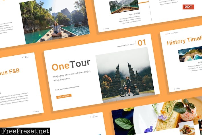 Creative White Orange Travel Agency Business 020 EEUXU64