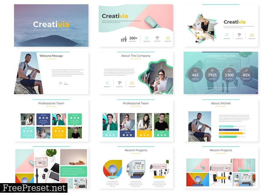 Creativia - Google Slides Template M4LXSA