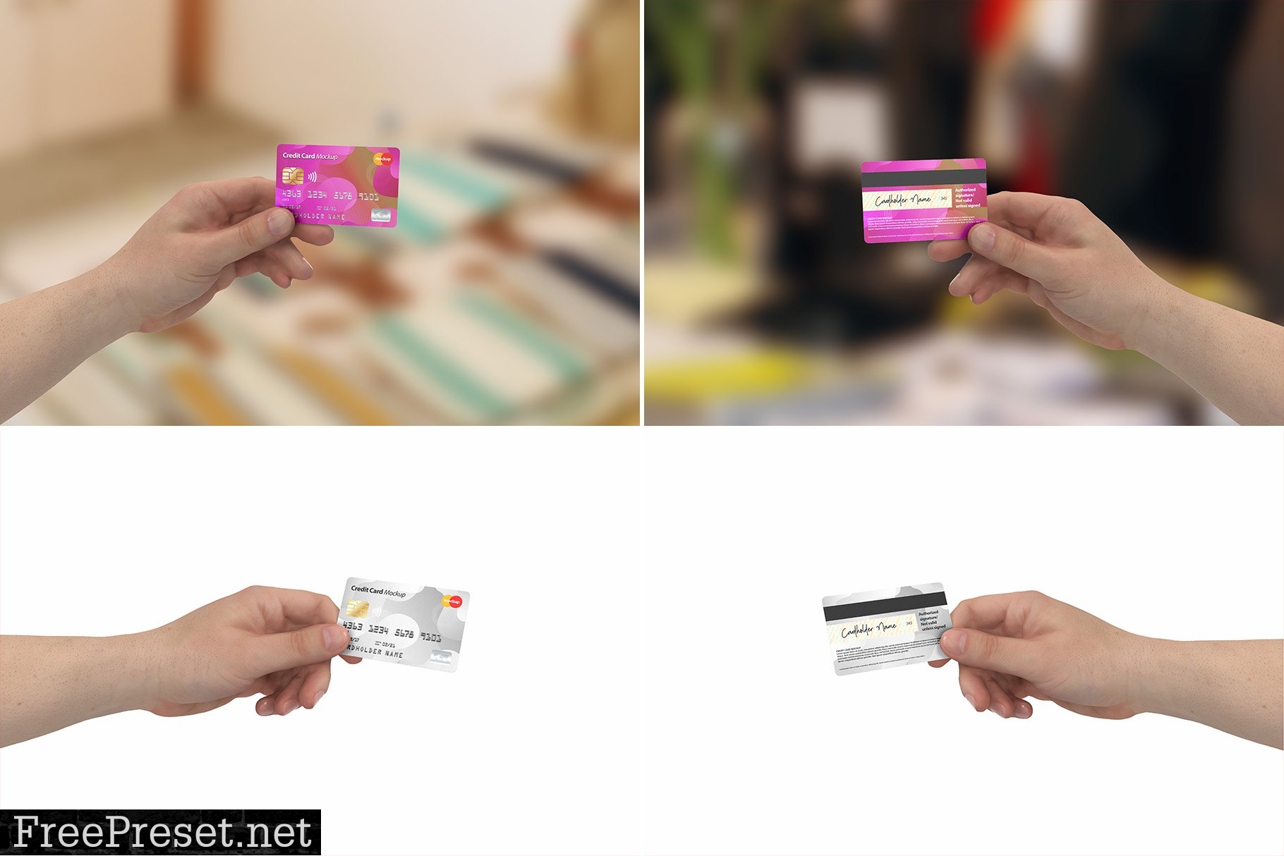 Credit Card and Hand Mockup 7273391