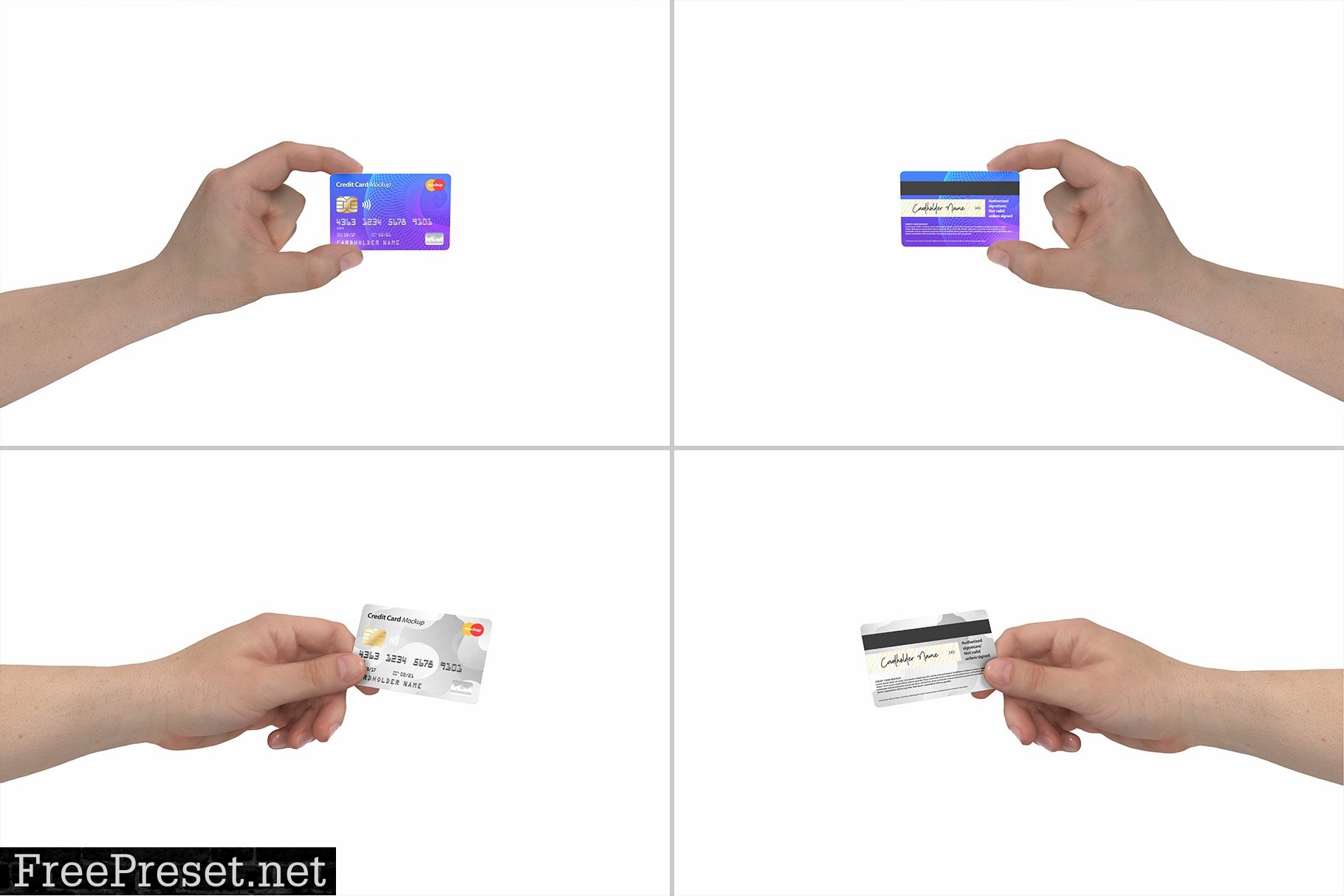 Credit Card and Hand Mockup 7273391