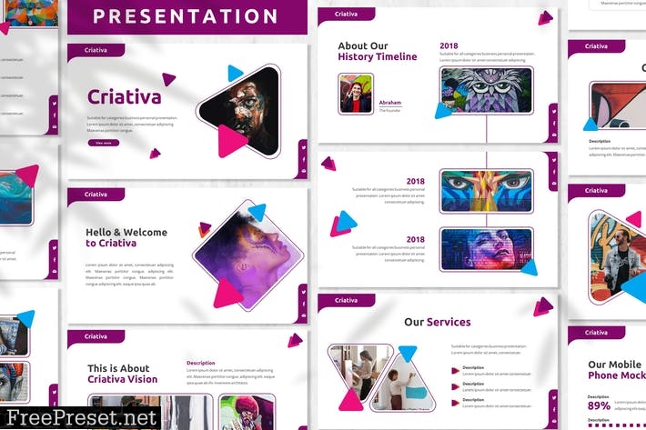 Criativa - Creative Presentation Template E58BZ9K