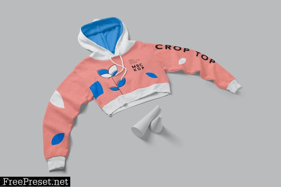 Crop Top Hoodie Mockups EES9FAM