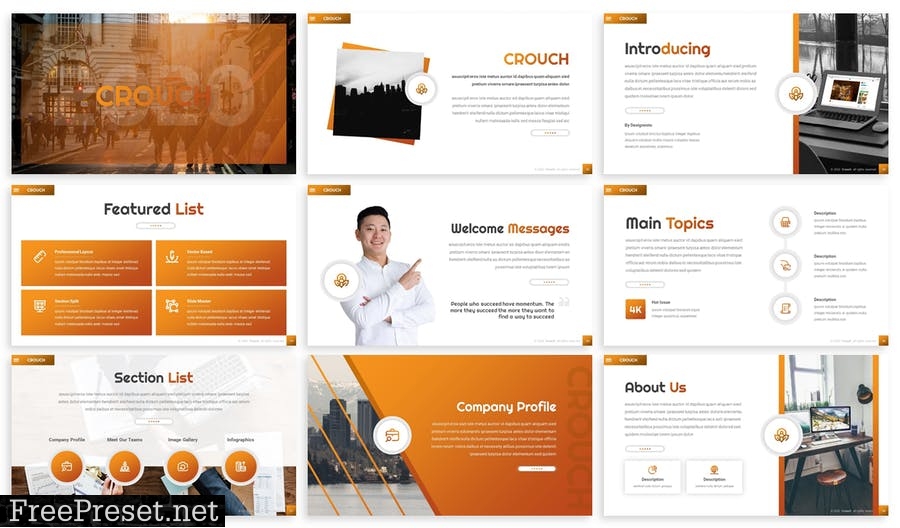 Crouch - Business Prensentation Template FE73VXL