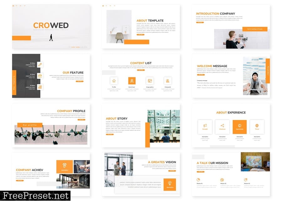 Crowed - Presentation PPTX / GSlides / Key 8Y6NQM3