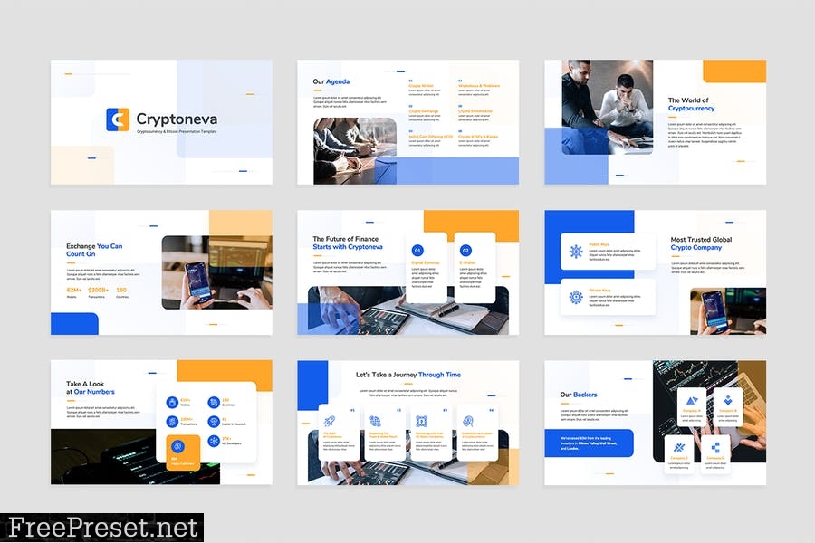 Cryptocurrency & Bitcoin PowerPoint Template 77G683E