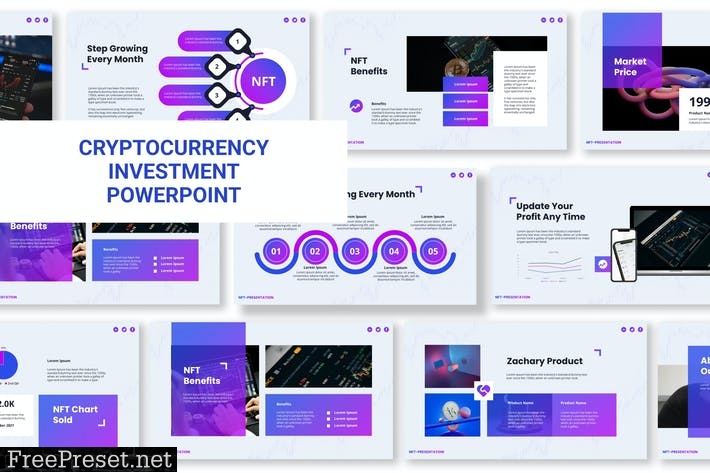 Cryptocurrency Investment Powerpoint Template L97WHY6