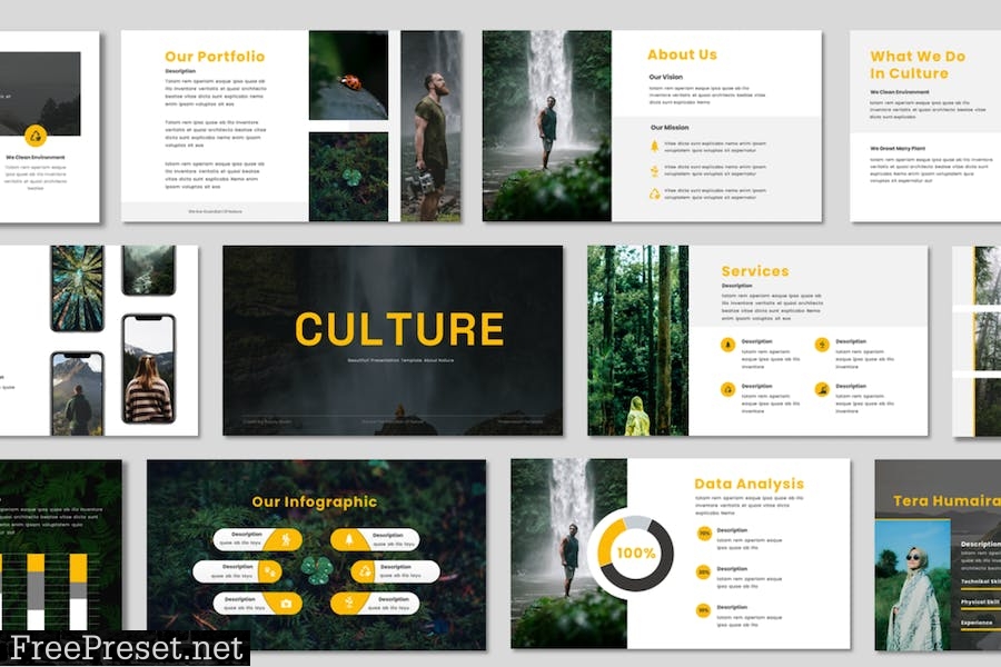 Culture - Powerpoint Template About Nature 658ZLPX