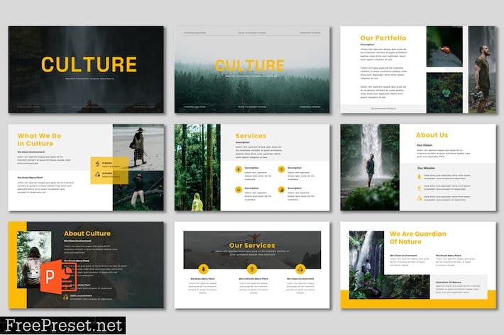 Culture - Powerpoint Template About Nature 658ZLPX