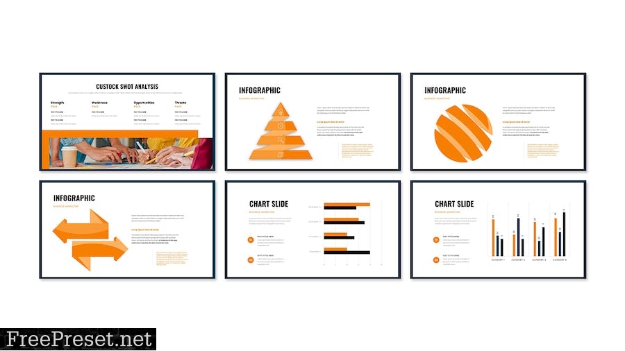 Custock Business Presentation PowerPoint Template RUQQPDC